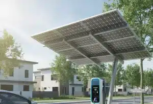 fonctionne borne recharge solaire